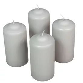   Mártott henger gyertya 60x120mm világos szürke 4db/csom (db ár)