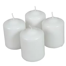 Mártott henger gyertya 60x80mm fehér 4db/csom (db ár)