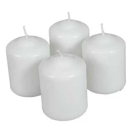 Mártott henger gyertya 60x80mm fehér 4db/csom (db ár)