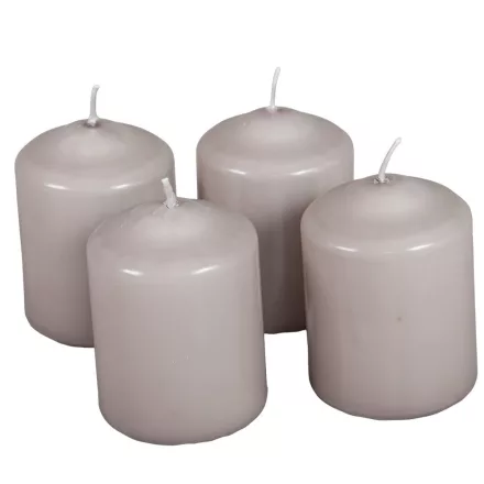 Mártott henger gyertya 60x80mm homok 4db/csom (db ár)