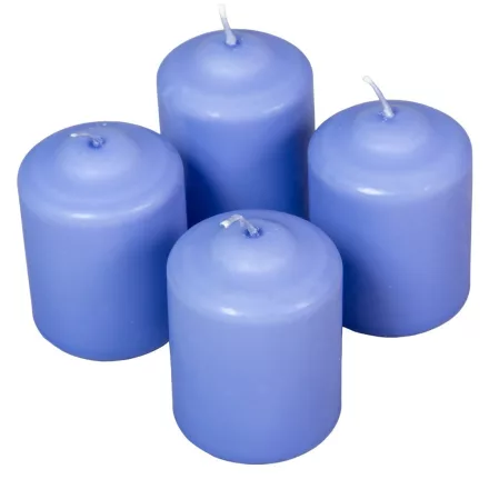 Mártott henger gyertya 60x80mm milka lila 4db/csom (db ár)