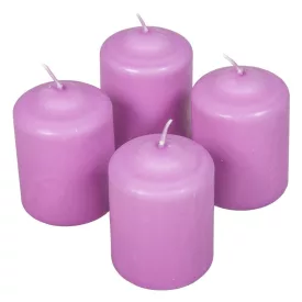 Mártott henger gyertya 60x80mm viola 4db/csom (db ár)