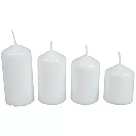 Mártott 40mm-es lépcsős gyertya fehér (csom ár)