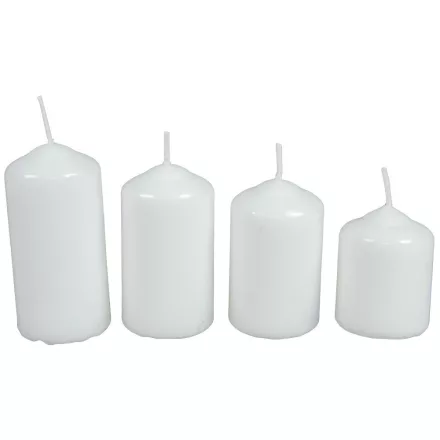 Mártott 40mm-es lépcsős gyertya fehér (csom ár)