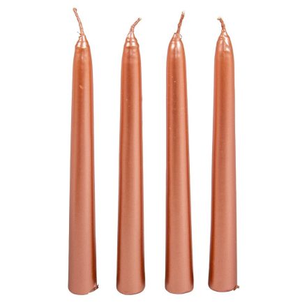 Metál spitz gyertya 195 mm rosegold 4db/csom (db ár)