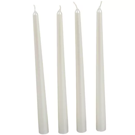 Metál sziluett gyertya 310 mm fehér 4db/csom (db ár)