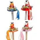 Ballagói csokor ballagó maci figurával 35cm