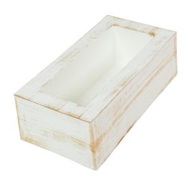   Műanyag antikolt tégla forma fehér 8,5cm x 26,5cm x 13,5cm