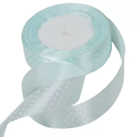 Textil szalag pöttyös menta 25mmx22m