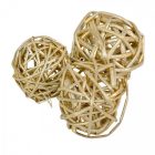 Vessző labda 4cm metál pezsgő 12db-os