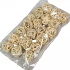 Vesszőlabda 3cm natúr 18db-os