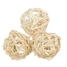 Vesszőlabda 4cm fehéritett 16db-os