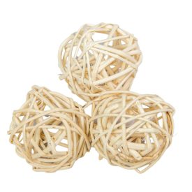 Vesszőlabda 4cm fehéritett 16db-os Vesszőlabda 4cm fehéritett 16db-os