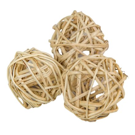 Vesszőlabda 4cm natúr 15db-os