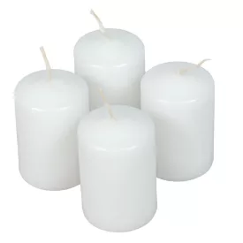 Adventi gyertya matt fehér 4cm x 6cm