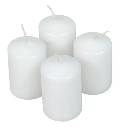 Adventi gyertya matt fehér 4cm x 6cm