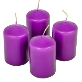 Adventi gyertya matt lila 4cm x 6cm