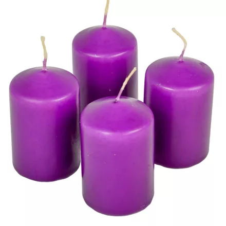 Adventi gyertya matt lila 4cm x 6cm