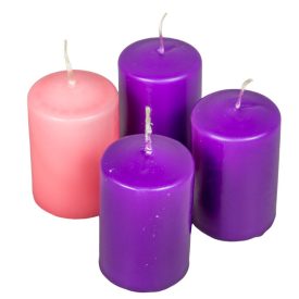 Adventi gyertya matt lila-rózsaszín 4cm x 6cm Adventi gyertya matt lila-rózsaszín 4cm x 6cm