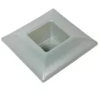 Műanyag tál négyzet alakú gyöngyház 17x17cm