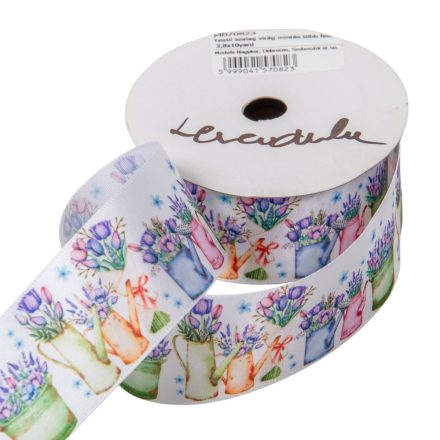 Textil szalag levendulás 3,8cmx10yard