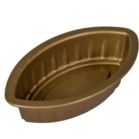 Műanyag bordás kis hajó arany M6,5 x25 x14,5cm