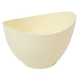 Műanyag csónak féloldalt bordás krém M12x17x10cm
