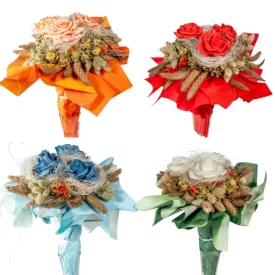 Ballagási csokor rózsás 27cm