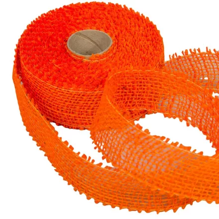 Juta szalag 5cm x10y sötét narancs
