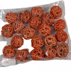 Vesszőlabda 4cm festett terrakotta 16db-os