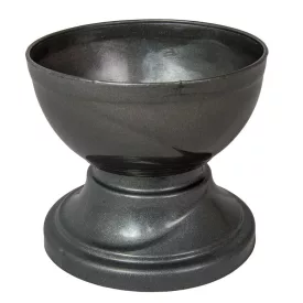 Műanyag nagy talpas tál szürke D15cm M13,5cm