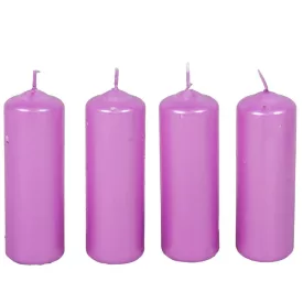 Metál henger gyertya 40x120mm ciklámen 4db/csom (db ár)