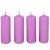 Metál henger gyertya 40x120mm ciklámen 4db/csom (db ár)