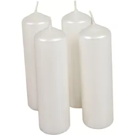 Metál henger gyertya 40x140mm ivory (db ár) 4db/csom