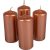 Metál henger gyertya 50x120 mm rosegold 4db/csom (db ár)