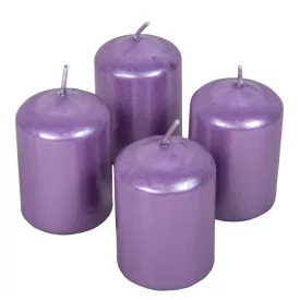 Metál henger gyertya 50x75mm lila 4db/csom (db ár)