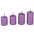 Metál 40mm-es lépcsős gyertya lila (csom ár)