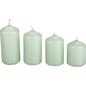Metál 40mm-es lépcsős gyertya menta (csom ár)