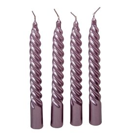   Metál nagy csavart gyertya halvány lila 195mm (db ár) 4db/csom