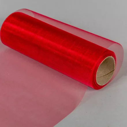 Organza tekercs 33 piros 15cmx10m