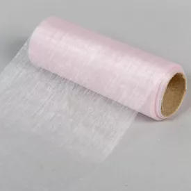 Organza tekercs 90 halvány rózsaszín 15cmx10m