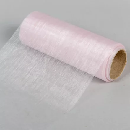 Organza tekercs 90 halvány rózsaszín 15cmx10m
