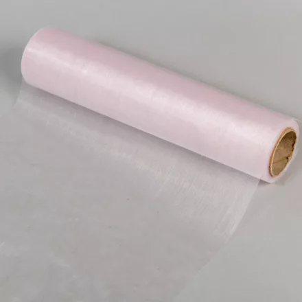 Organza tekercs 90 halvány rózsaszín 23cmx10m