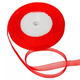 Organza szalag 26 piros 1cmx45.5cm