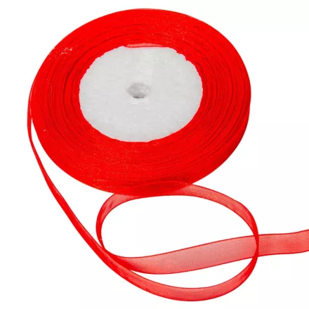 Organza szalag 26 piros 1cmx45.5cm