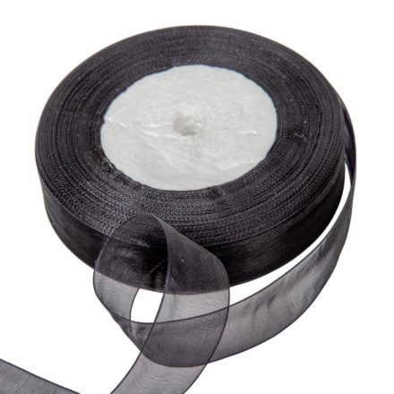 Organza szalag 39 fekete 2.5cmx45.5cm
