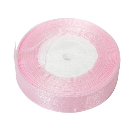 Organza szalag 43 világos rózsaszín 2.5cmx45.5cm