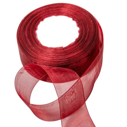 Organza szalag 33 bordó 4cmx45.5cm