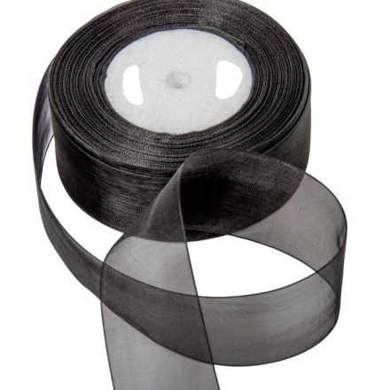 Organza szalag 39 fekete 4cmx45.5cm