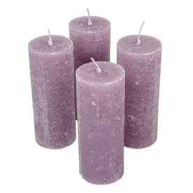   Rusztikus henger gyertya 40x100mm levendula 4 darabos csomagban rendelhető | darab ár!